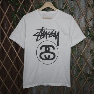 Stussy Chanel White and Black Logo Unisex Tee